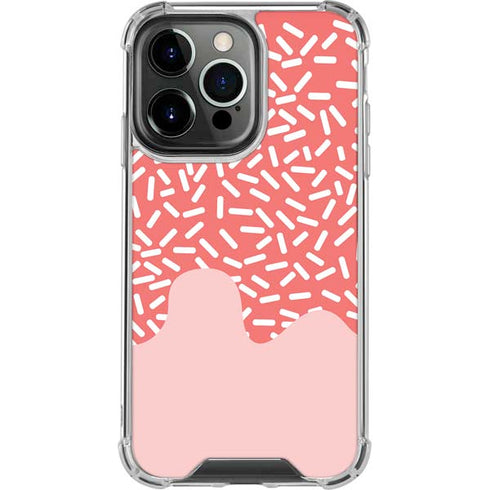Coral Spring Sprinkles iPhone 14 Pro Clear Case